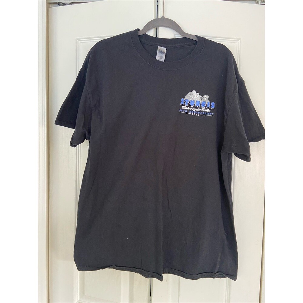 Sturgis Motorcycle Rally 80th Anniversary Graphic T-Shirt Black Men's XL